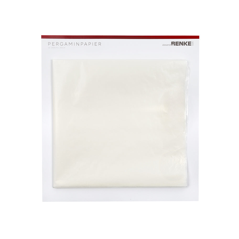Packung mit durchscheinendem Pergaminpapier von Alexandra Renke.