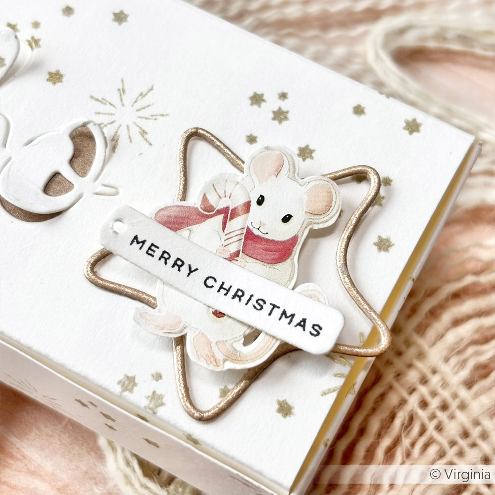 Holzstempel 'Mini Typo - Merry Christmas'