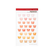 Bogen mit 32 Alexandra Renke Schmetterlinge Gelborange Sticker in Rosa, Orange und Gelb, sauber auf Weiß angeordnet - ideal zur Kartengestaltung oder zur Kombination mit Sticker Dots.