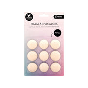 Eine Packung mit neun runden Schaumstoffapplikatoren von Studio Light in einer Kunststoffschale mit der Aufschrift "Foam Applicators". Ideal für die Verwendung als Farbmischwerkzeuge oder Ersatzpads bei Ihren Bastelprojekten.
