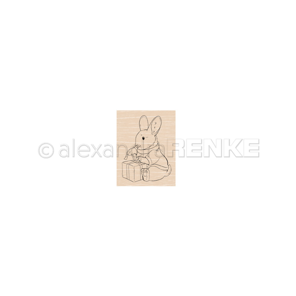 Holzstempel 'Hase Happy'