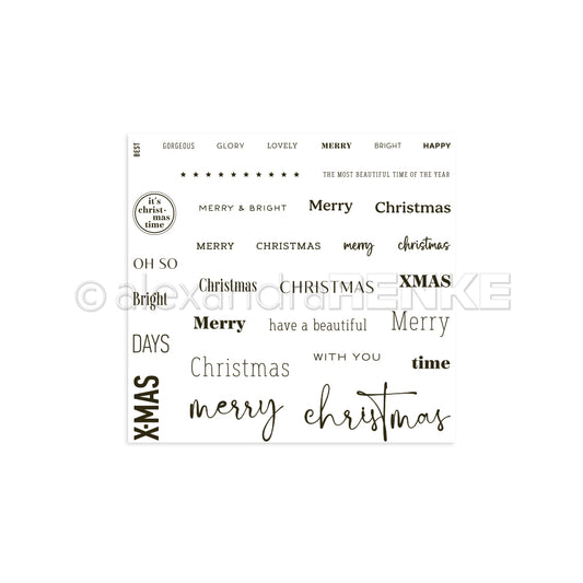 Clear Stamp 'Merry & bright christmas time'