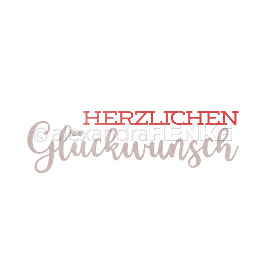 Die 'Schriften-Duo Herzlichen Glückwunsch 2'