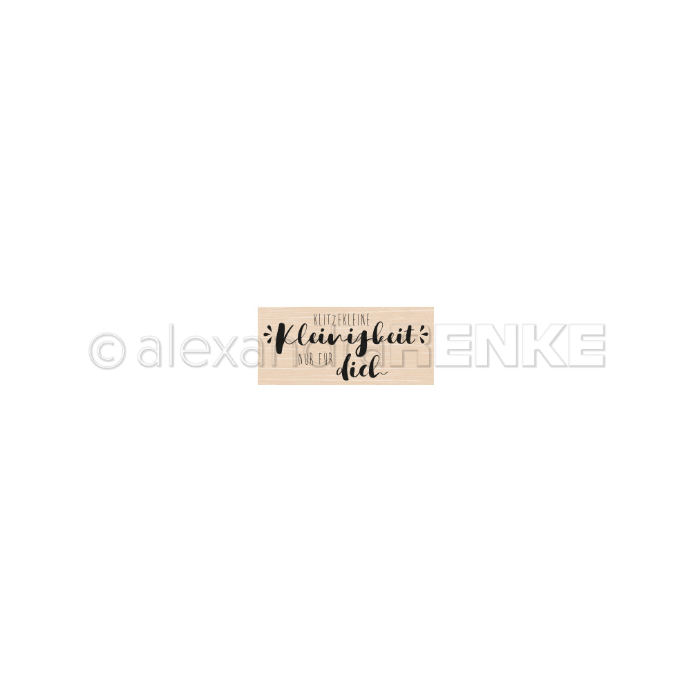 Wooden stamp 'Klitzekleine Kleinigkeit'