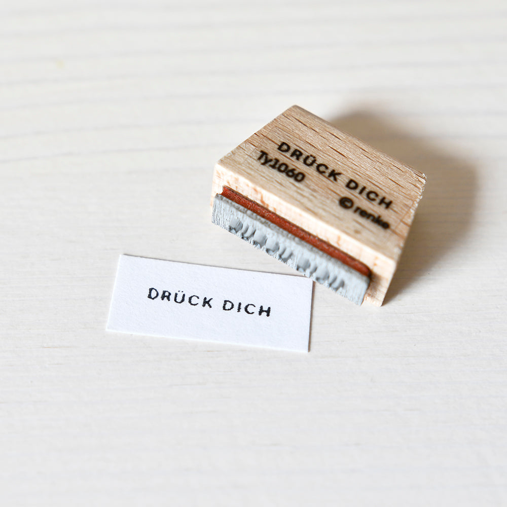 Holzstempel 'Mini Typo - Drück dich'