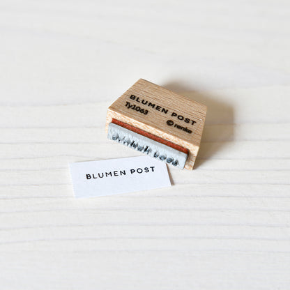 Holzstempel 'Mini Typo - Blumen Post'