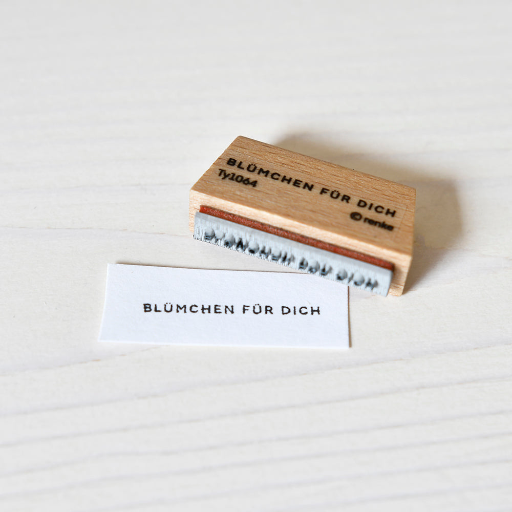 Holzstempel 'Mini Typo - Blümchen für Dich'