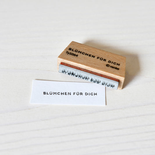 Holzstempel 'Mini Typo - Blümchen für Dich'