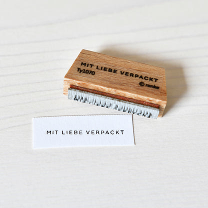 Holzstempel 'Mini Typo - Mit Liebe verpackt'