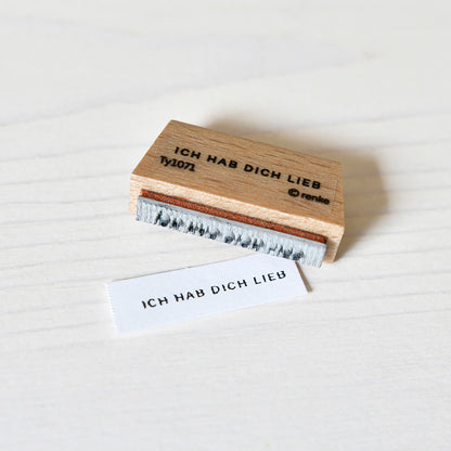 Holzstempel 'Mini Typo - Ich hab dich lieb'