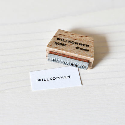 Holzstempel 'Mini Typo - Willkommen'