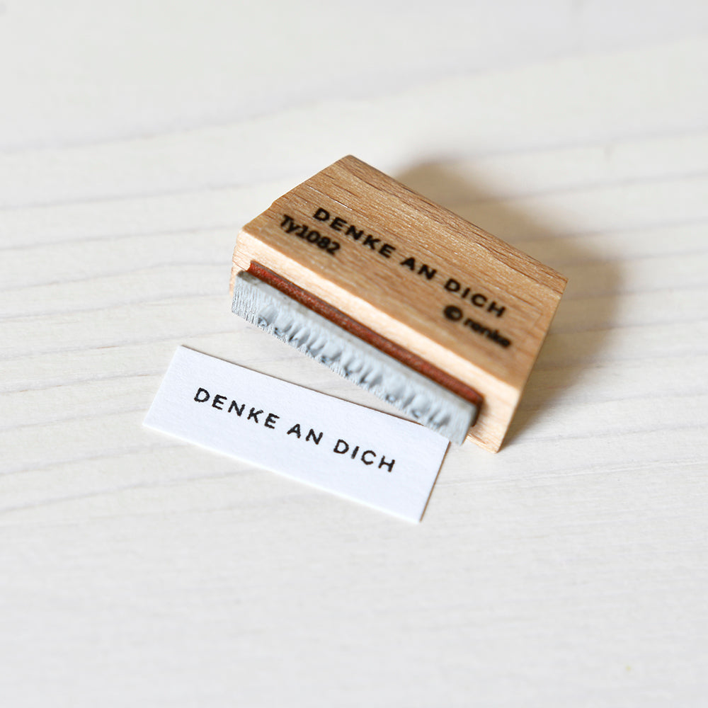 Holzstempel 'Mini Typo - Denke an Dich'