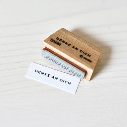 Holzstempel 'Mini Typo - Denke an Dich'