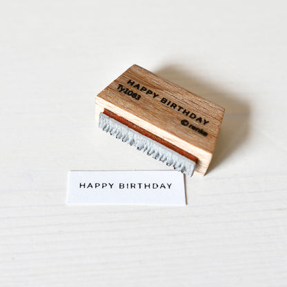 Holzstempel 'Mini Typo - Happy Birthday'