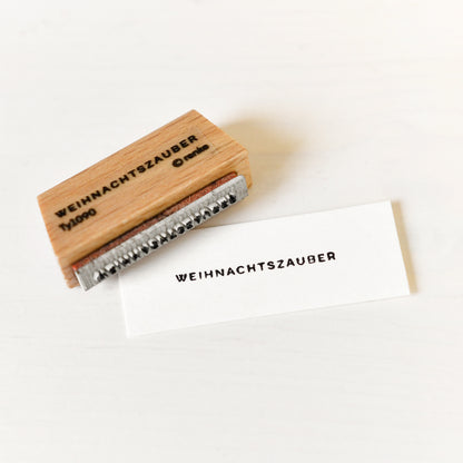 Holzstempel 'Mini Typo - Weihnachtszauber'