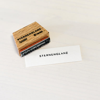 Holzstempel 'Mini Typo - Sternenglanz'