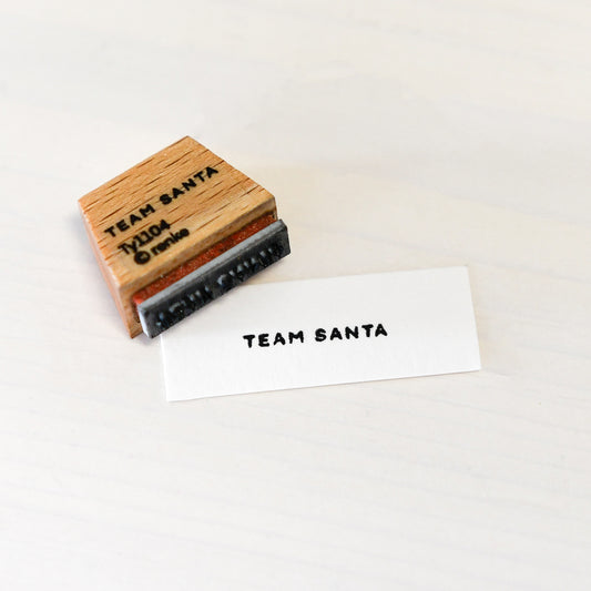 Holzstempel 'Mini Typo - Team Santa'