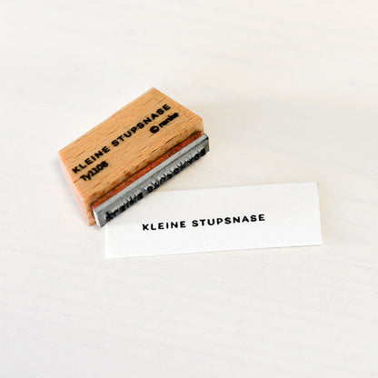 Holzstempel 'Mini Typo - Kleine Stupsnase'