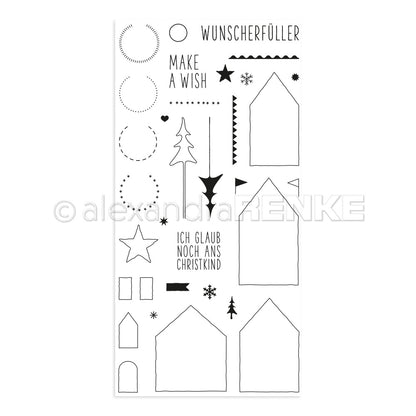 Clear Stamp 'Xmas houses'