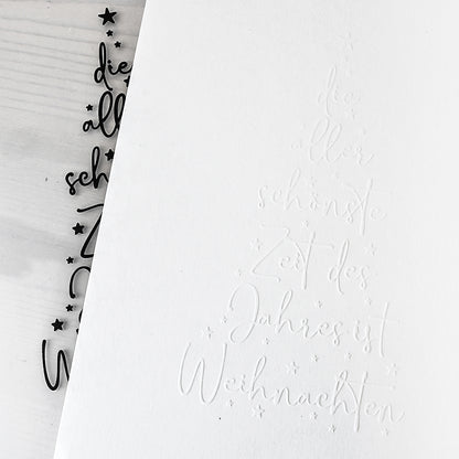 Embossing Folder 'Typo Tanne Schönste Zeit'