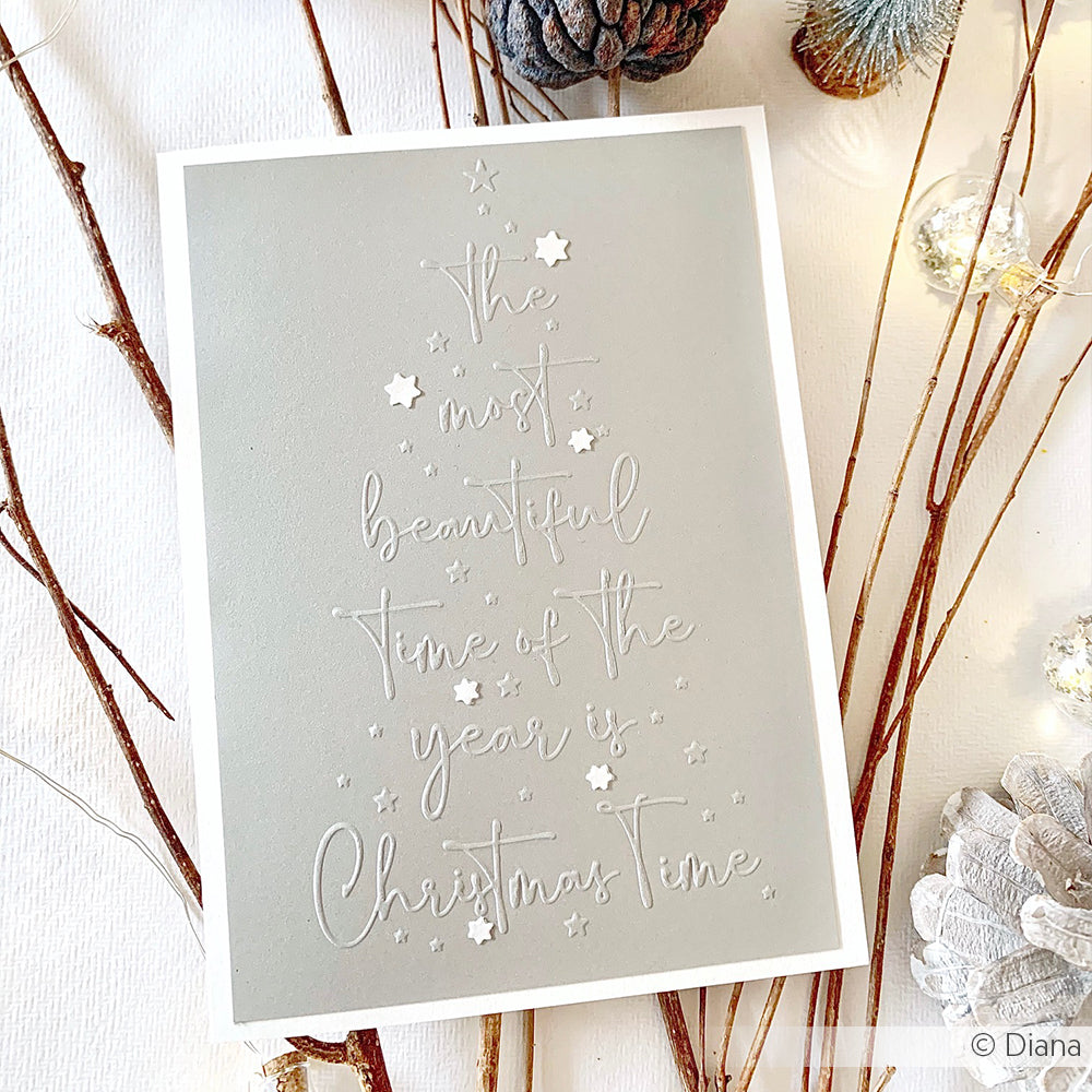 Embossing Folder 'Typo Tanne Beautiful time'