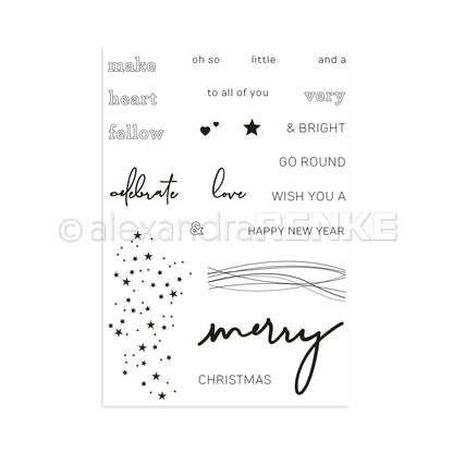 Clear Stamp 'Merry Typographie Set'