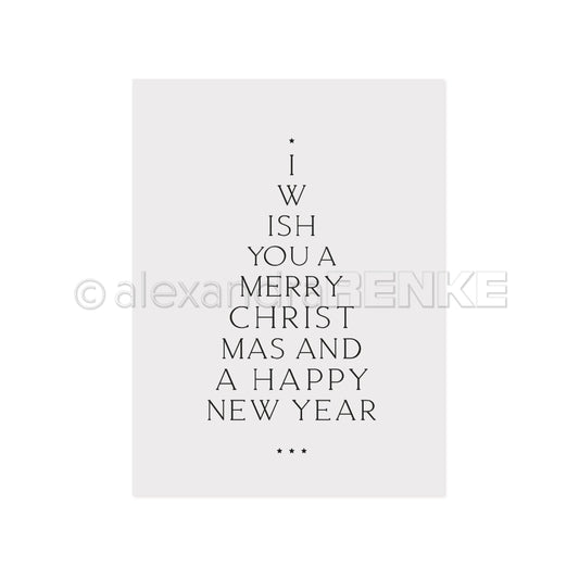 Embossing Folder 'Typo Tanne Merry Christmas'