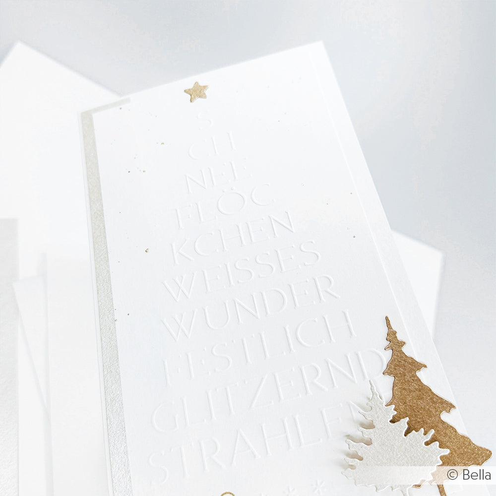 Embossing Folder 'Typo Tanne Weißes Wunder'