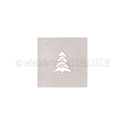 Zentriertes, minimalistisches Weihnachtsbaum-Symbol von Alexandra Renke, mit klaren Linien auf hellem, quadratischem Hintergrund - ideal für Dies oder als Motivstanze Tanne in modernen Stanzsystemen.