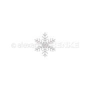 Schlichtes graues Schneeflocken-Symbol auf weißem Grund, perfekt für Alexandra Renke DieCut Systeme oder um Ihren Alexandra Renke Designpapieren winterlichen Charme zu verleihen.