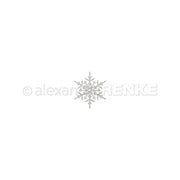 Ein Motivstanze-Symbol in Form einer Schneeflocke, überlagert mit dem Text „alexandra RENKE“.