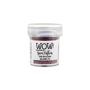 Kleine Dose WOW Embossing Powder in Silk Brocade WL95R mit klarem Deckel, abgebildet auf weißem Hintergrund. Perfekt für die Verwendung mit Ihren bevorzugten Embossing Stempelkissen und Embossing Föhn. Marke: WOW Embossing-Pulver.