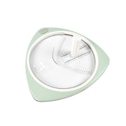 Ein grün-weißes, rundes Vaessen-Küchenwerkzeug mit Griff und Messmarkierungen auf weißem Hintergrund - ideal für präzise Schnitte in der Küche oder bei Bastelprojekten.