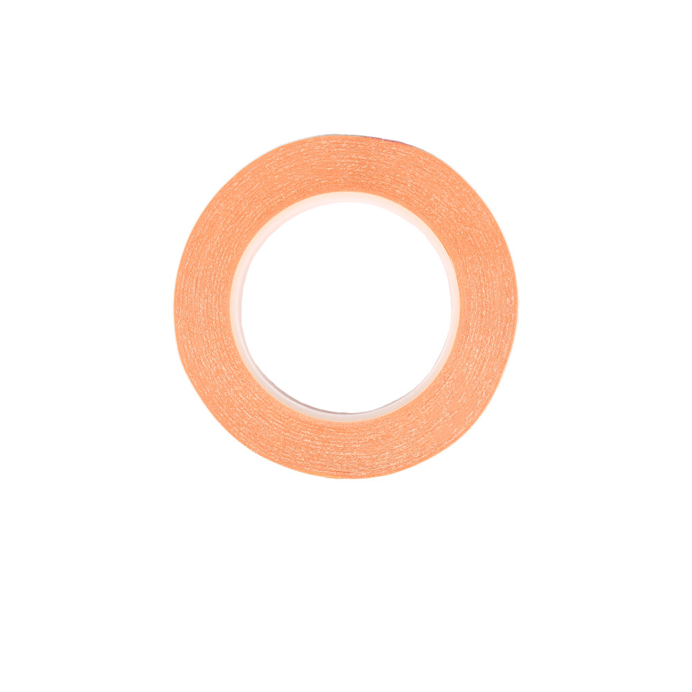 Eine einzelne Rolle Vaessen orangefarbenes doppelseitiges Klebeband ist auf einem einfarbig weißen Hintergrund abgebildet, ideal zum Basteln oder für einen starken Halt bei Stanztechnik-Projekten.